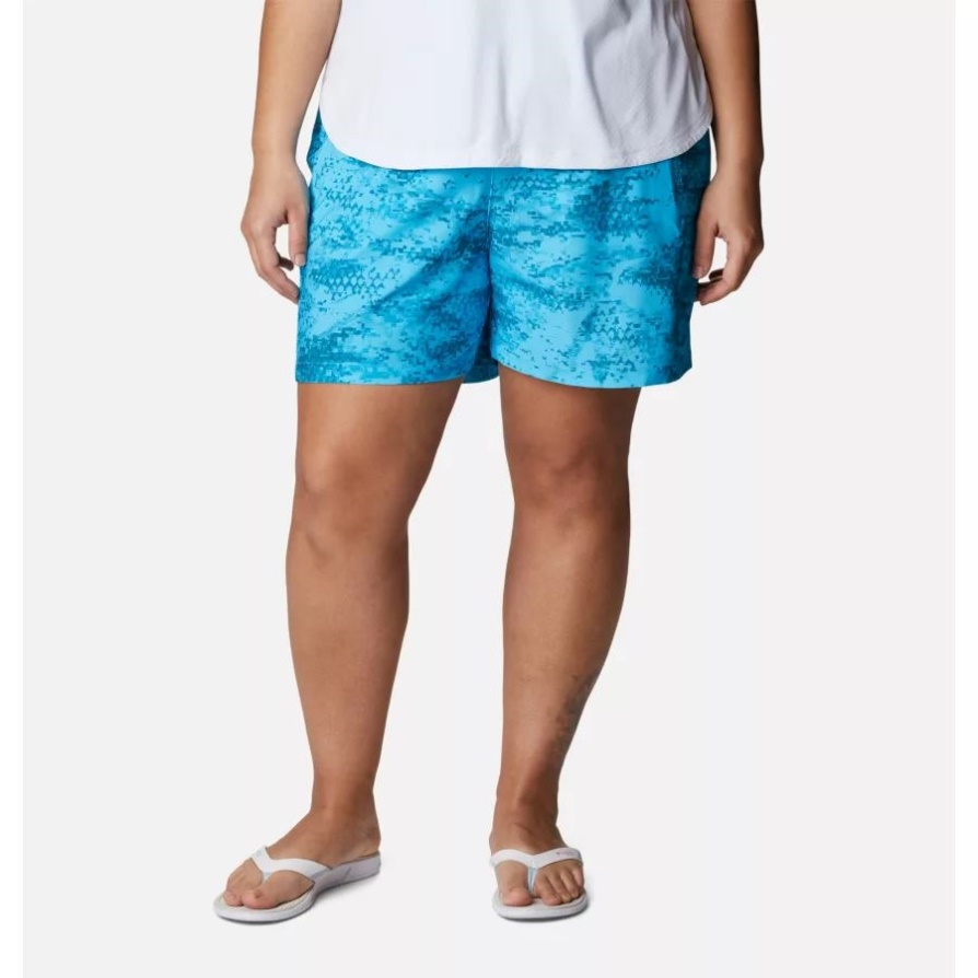 Atoll Pfg Camo Print Columbia נשים Pfg Tidal Ii מכנסיים קצרים במידות גדולות