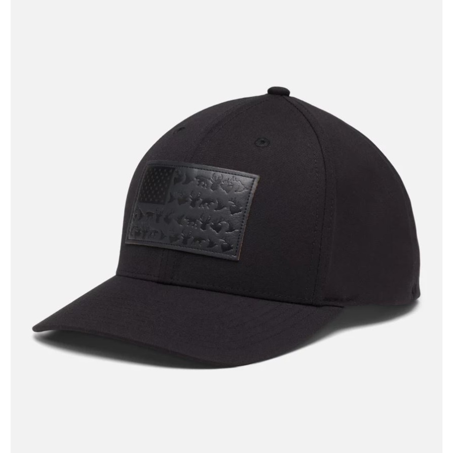 Black Columbia Phg Game Flag 110 Snap Back Cap כתר גבוה