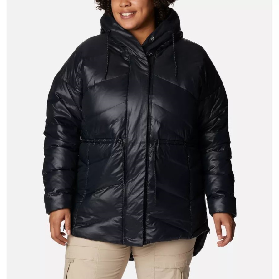 שחור Gunmetal Columbia לנשים Ice Heights II ז'קט חדשני פלוס מידה
