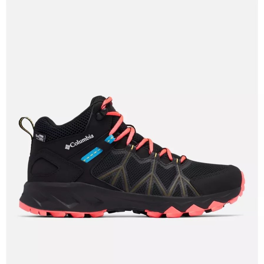 שחור/לבן נשים Peakfreak Ii Mid Outdry מגף קולומביה