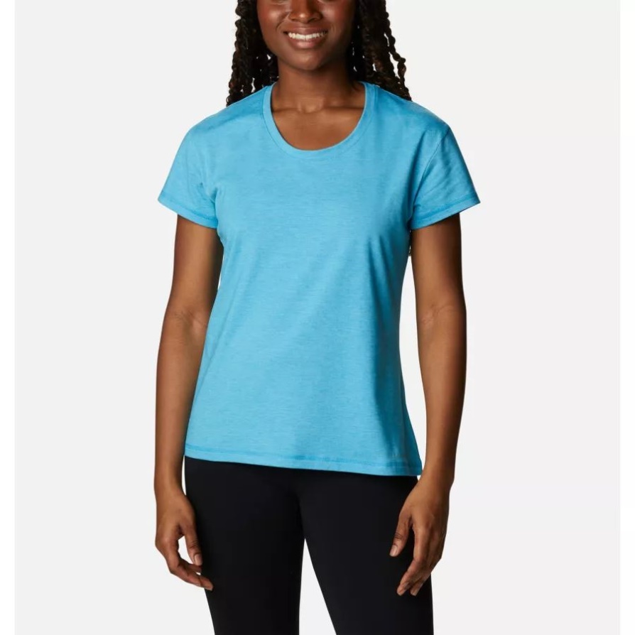 חולצת טריקו חולצת טריקו טרק שמש לנשים ב-blu Chill Heather, קולומביה