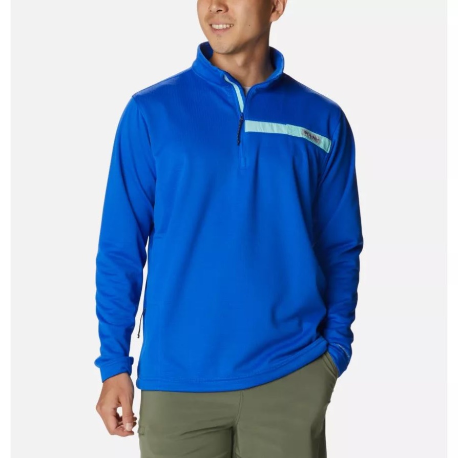 Blue Macaw/gulf Stream גברים Pfg Skiff Guide Fleece Columbia