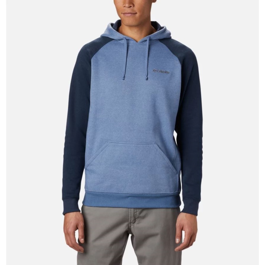 Bluestone Heather/Collegiate Navy Hthr Men's Hart Mountain II Hoodie Tall Columbia