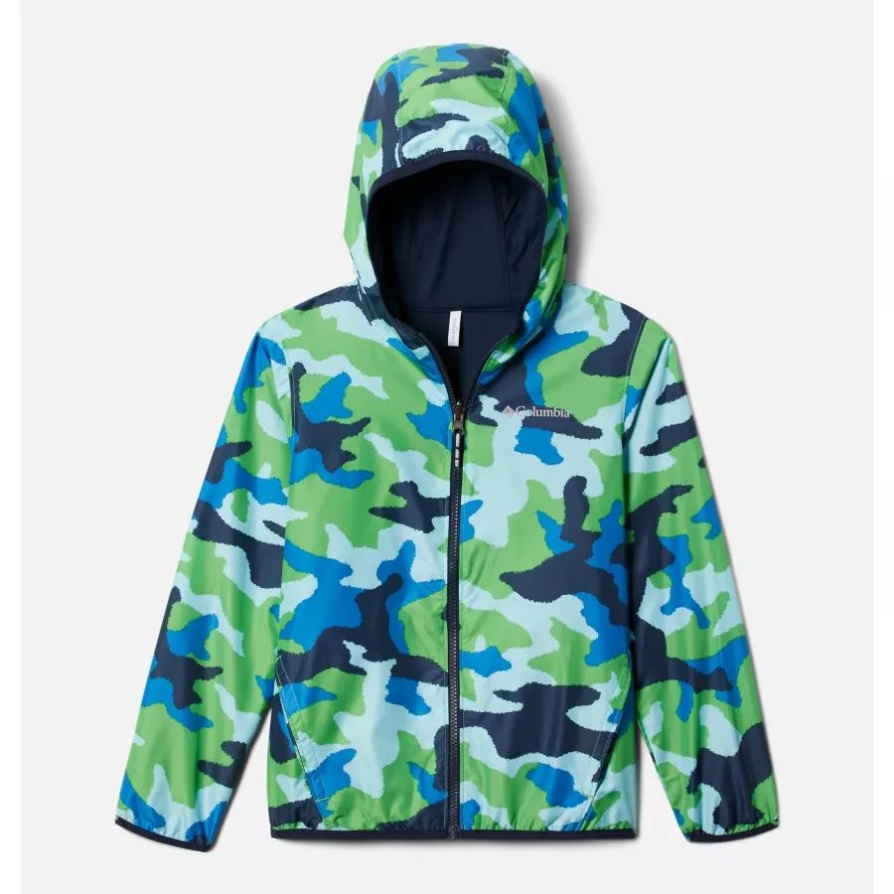 בנים הוליטרי טרייל ז'קט הפיך ירוק Boa Trad Camo Columbia