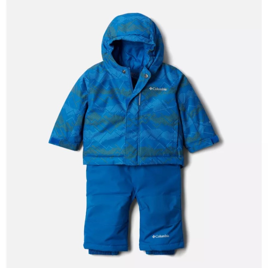 Brt Indigo Dot Scape Print/brt Indigo Buga Set Infant Columbia
