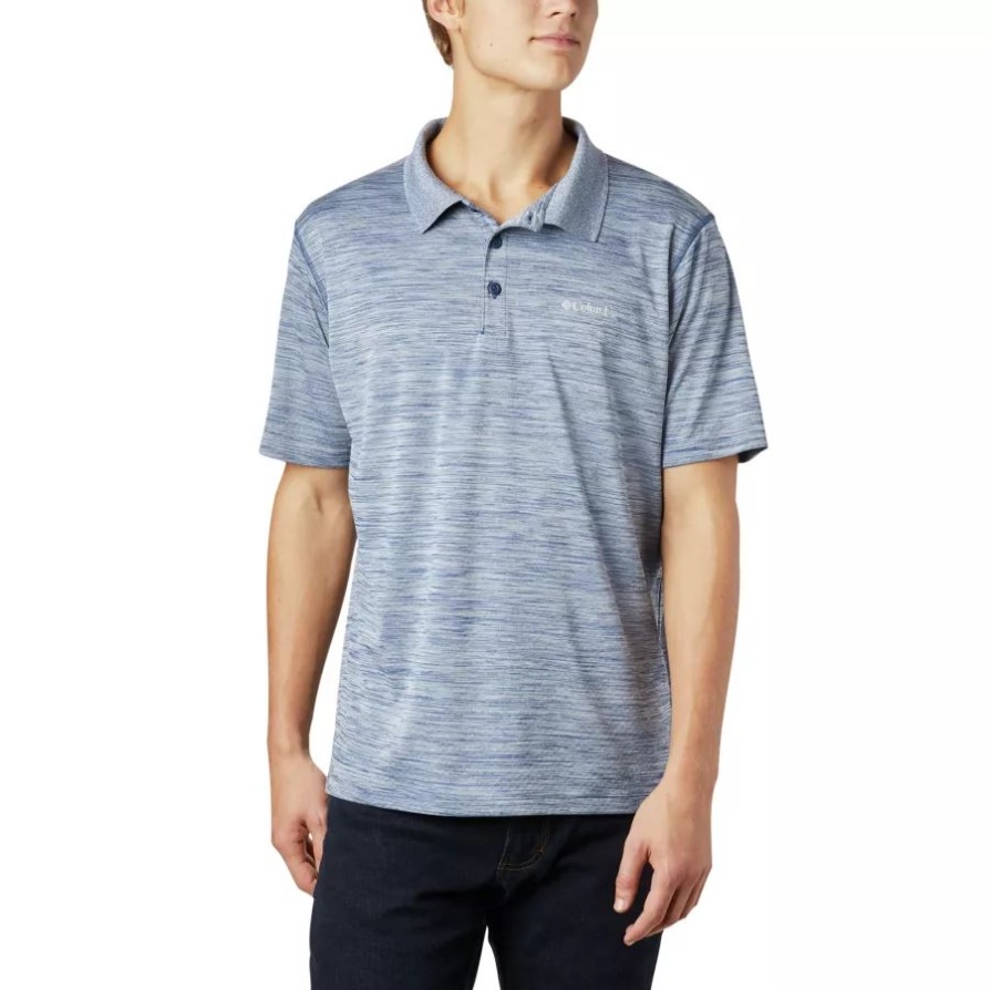 חולצת פולו אפס חוקים לגברים Carbon Heather Columbia