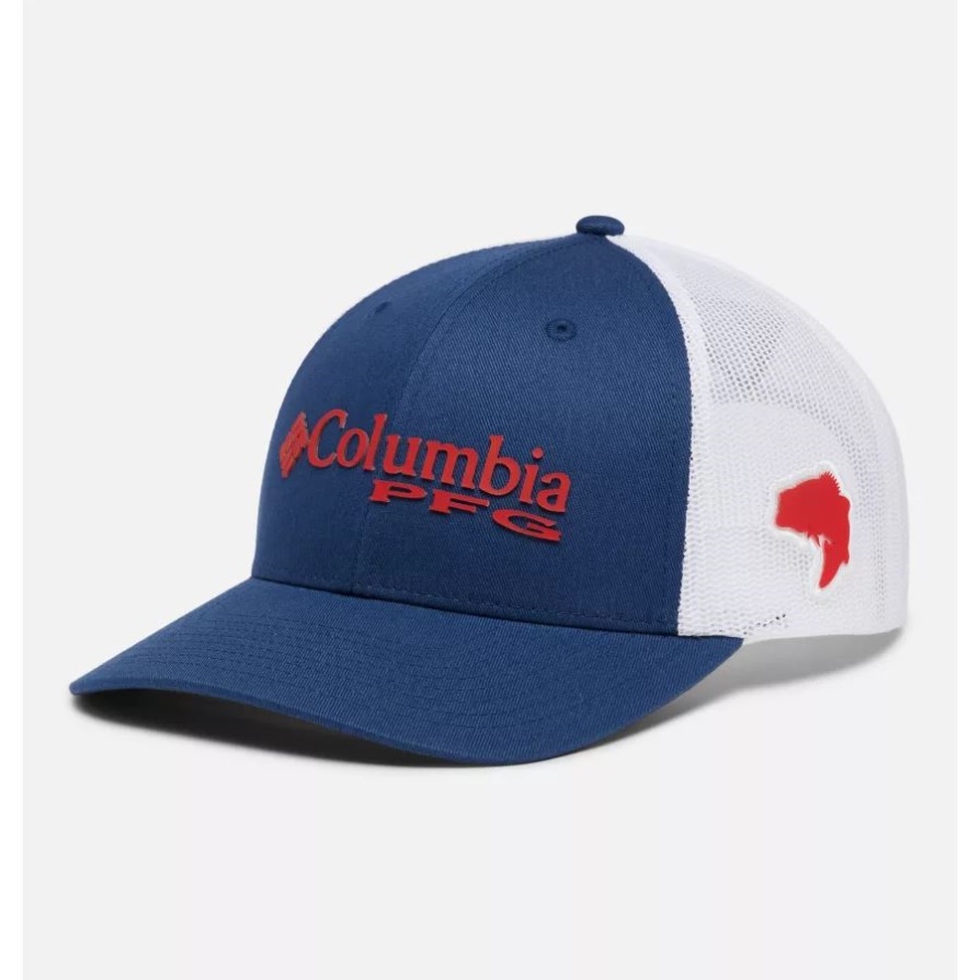 קרבון/אדום ניצוץ Pfg Logo Mesh Snapback כתר נמוך קולומביה