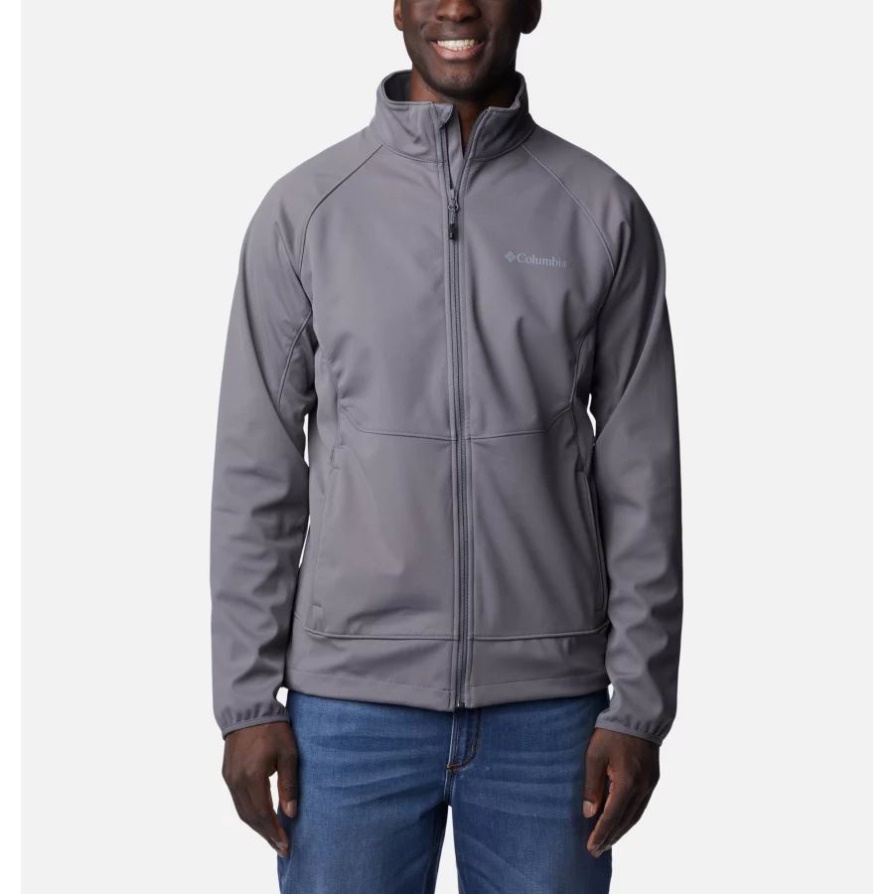 City ​​grey Men's Canyon Meadows מעיל סופטשל קולומביה