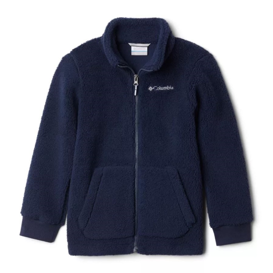 Collegiate Navy Columbia Boys Ridge Ii Full Zip Sherpa