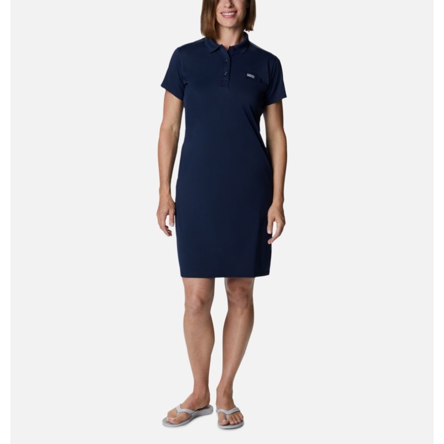חיל הים קולג'י של נשים Pfg Tidal Tee Polo שמלת קולומביה