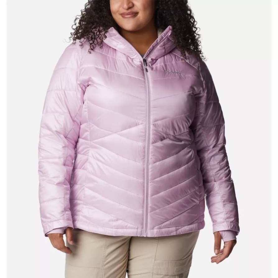 Columbia Aura נשים Joy Peak Omni-heat אינפיניטי ז'קט קפוצ'ון מבודד במידות גדולות