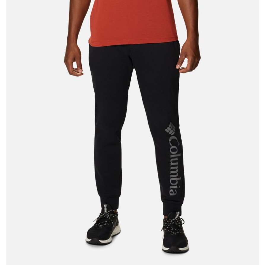 Columbia שחור/עיר אפור גברים Csc לוגו פליס Jogger Ii