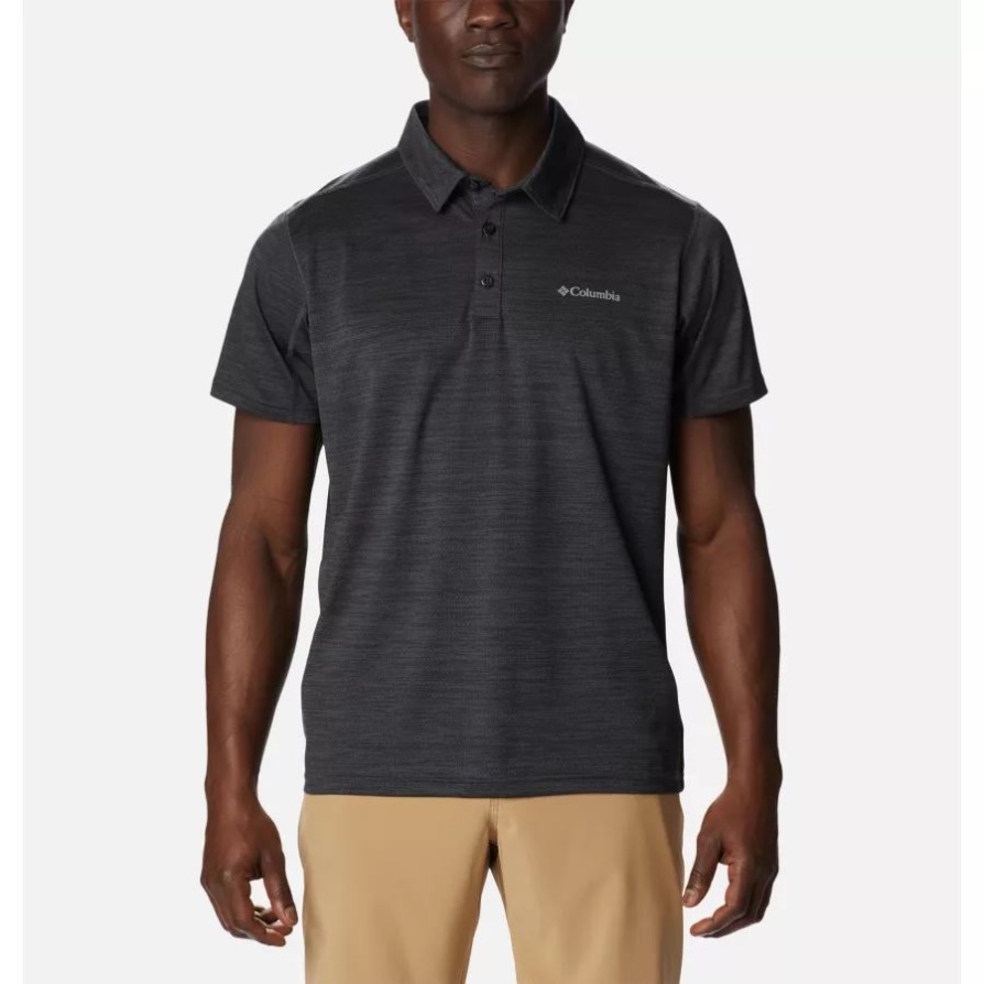 Columbia Black Heather Alpine Chill Zero Polo גברים