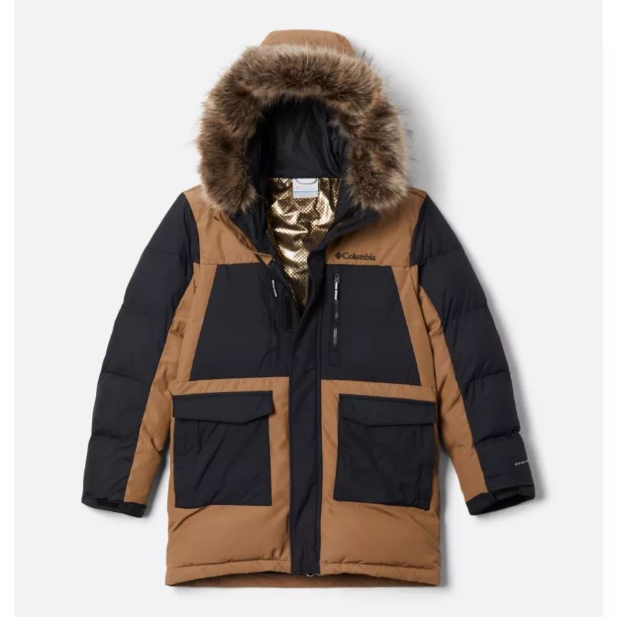 Columbia Boy's Marquam Peak Fusion חורף פארקה דלתא/שחור