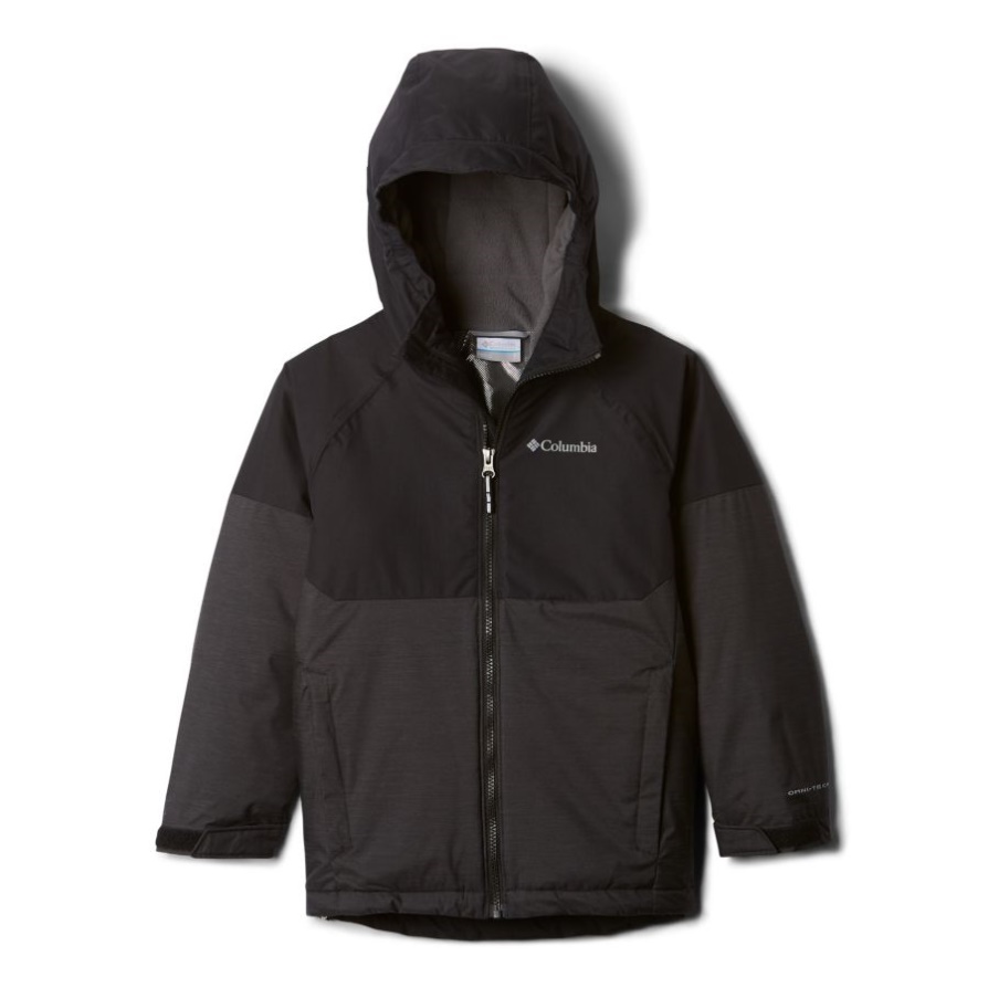 מעיל סקי עמיד למים של Columbia Boys Alpine Actionii שחור אברש/שחור