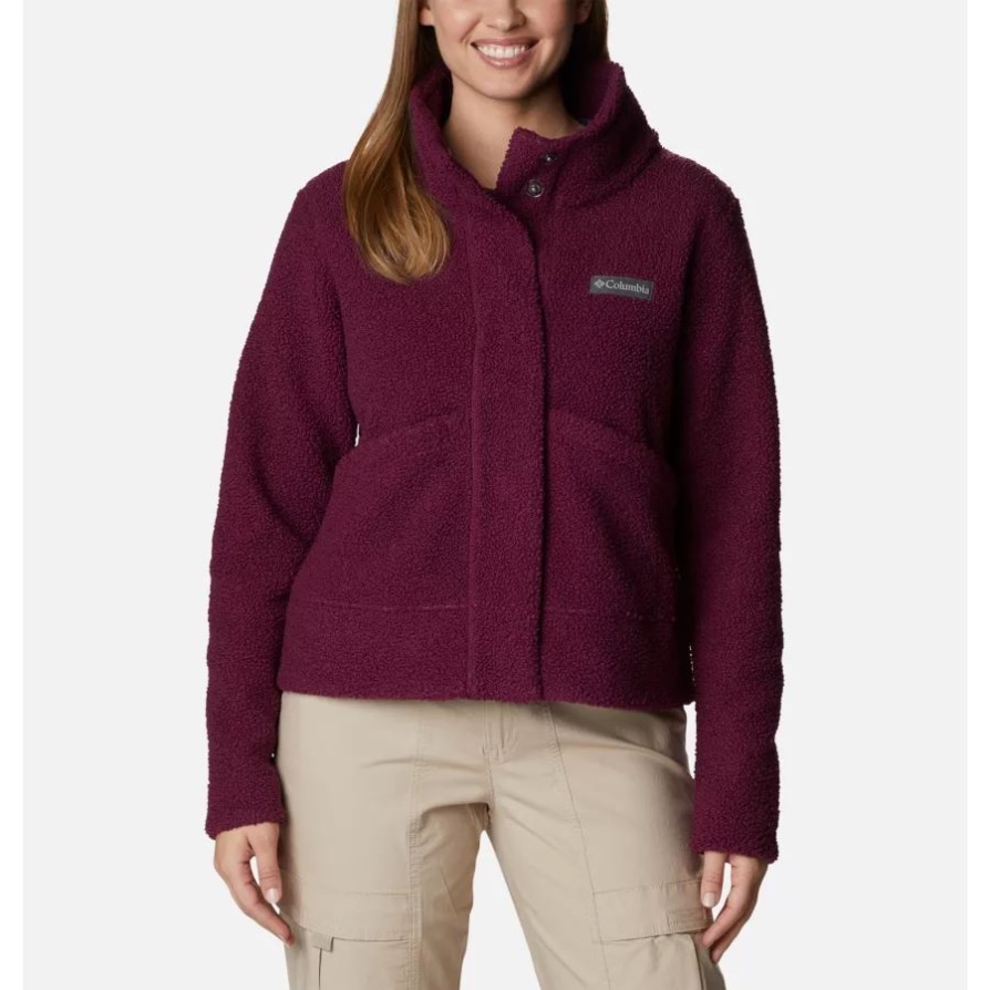 מעיל צמר פנורמה לנשים של מותג Columbia Marionberry