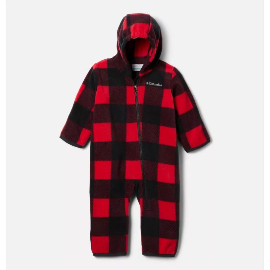 מותג Columbia Mountain Red Check Infant Snowtop Ii Bunting
