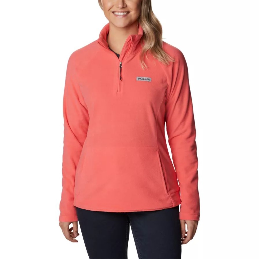 מותג קולומביה לנשים Ali Peak Ii Quarter Zip Fleece סוודר סומק ורוד