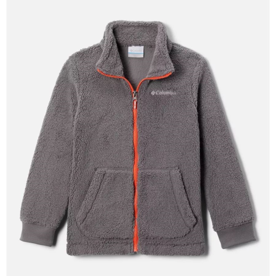 Columbia City Grey Boys Ridge Ii Full Zip Sherpa