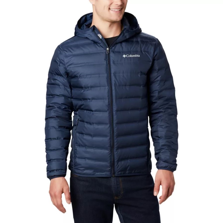 מעיל פוך עם קפוצ'ון לגברים של Columbia Collegiate Navy Lake 22