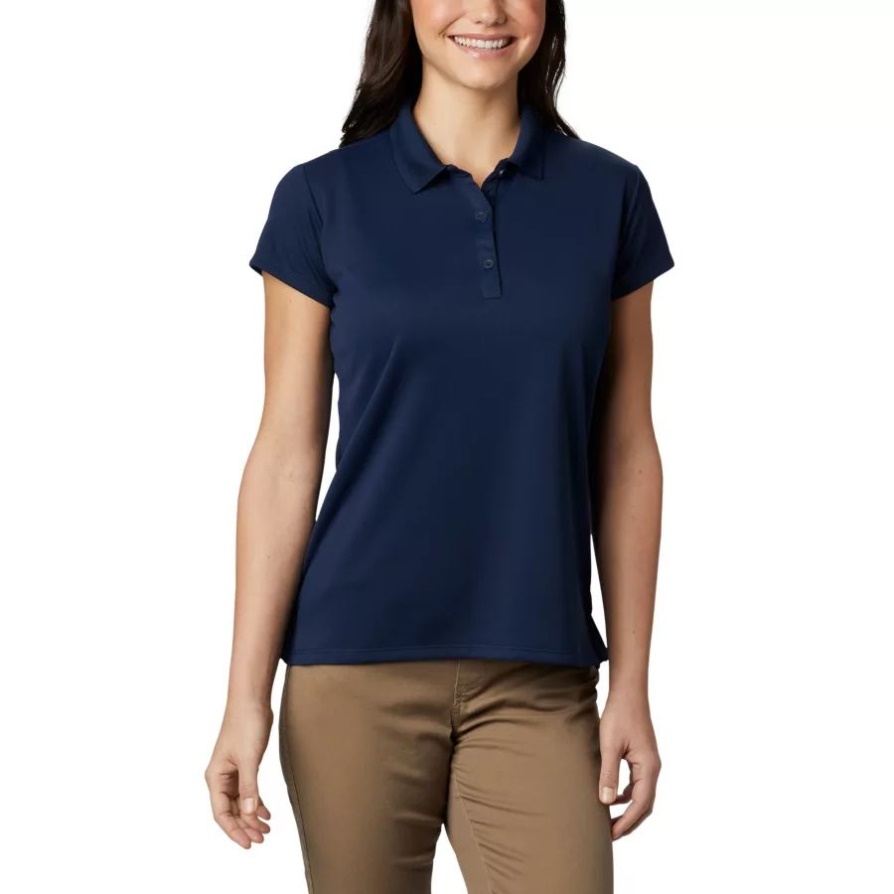 פולו עם שרוולים קצרים של Columbia Collegiate נשים Pfg Innisfree