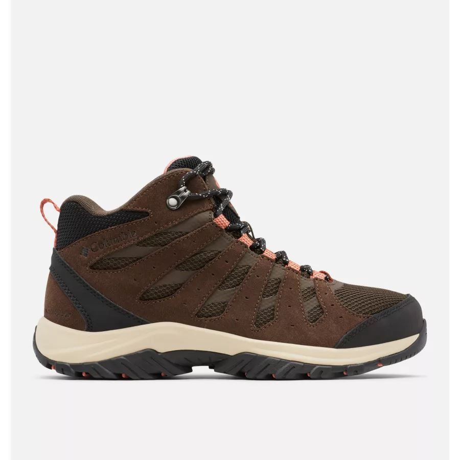 מגף הליכה לנשים Redmond Iii Mid עמיד למים של Columbia Cordovan/כהה קורל
