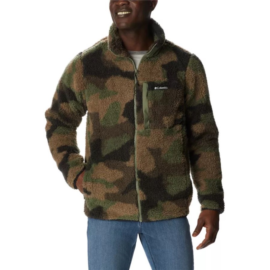 Columbia Cypress Mod Camo גברים חורף פס מעיל צמר שרפה
