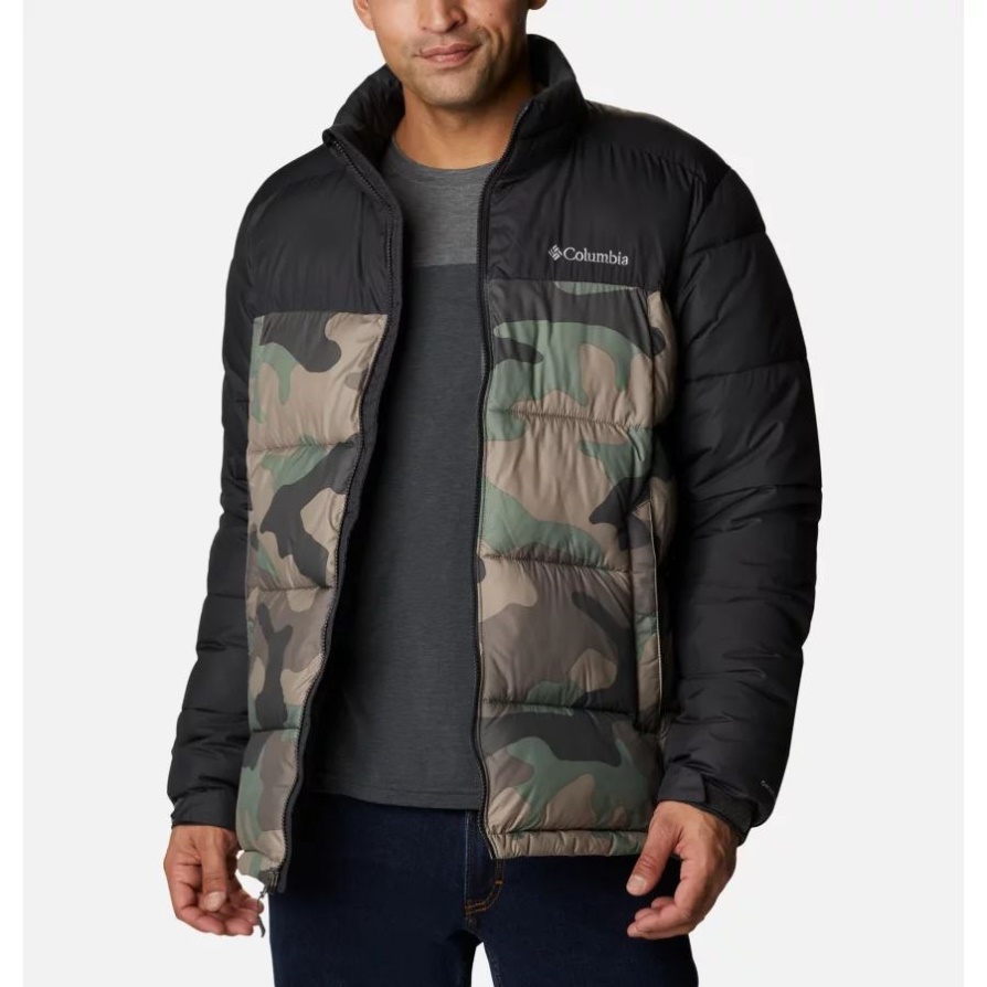 Columbia Cypress Mod Camo Print/shark גברים של Pike Lake Jacket