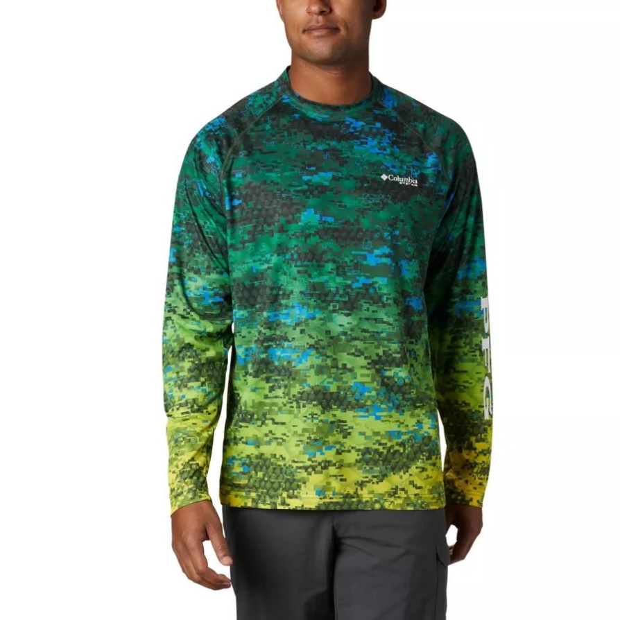 חולצה עם שרוולים ארוכים, Columbia Dorado Digi Camo Fade Pfg Super Terminal Tackle לגברים