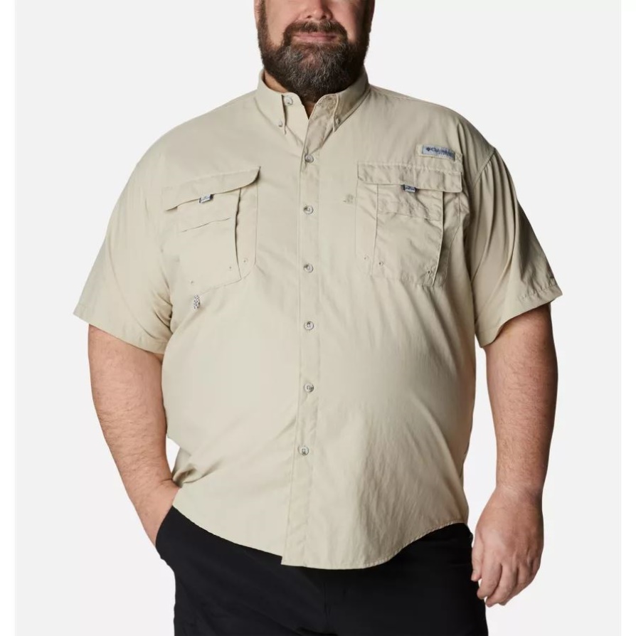 Columbia Fossil גברים Pfg Bahama II חולצת שרוולים קצרים גדולה