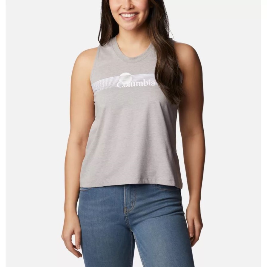 Columbia Grey Hthr/הפוך מותג Grx Columbia Women's North Cascades Tank