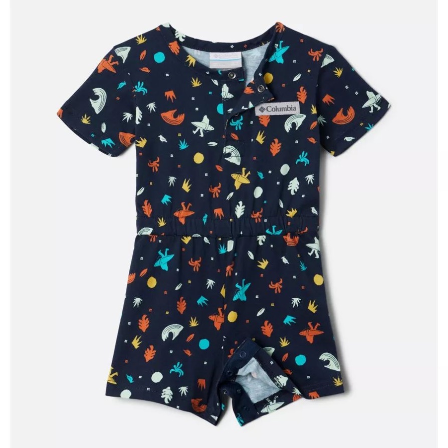 Columbia Infant Little Sur Playsuit Collegiate Navy Sasquatch Shores