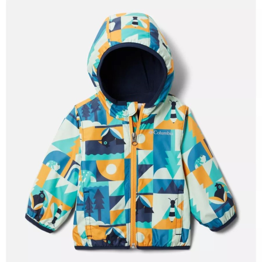 Columbia Infant Mini Pixel Grabber Ii Wind Jacket Deep Marine Escape