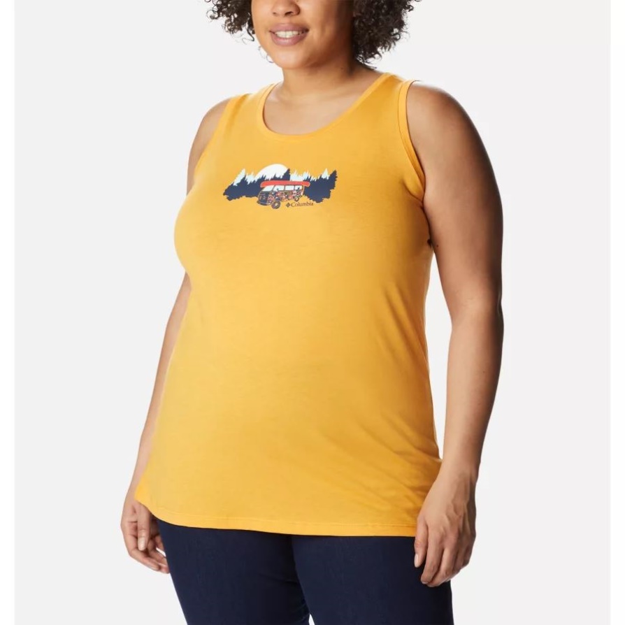 Columbia Mango Heather/van Life 3 נשים בלוף Mesa Tank Plus Size