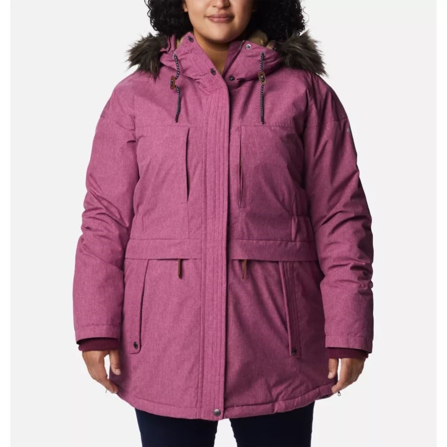 Columbia Marionberry Heather נשים Payton Pass ז'קט מבודד במידות גדולות