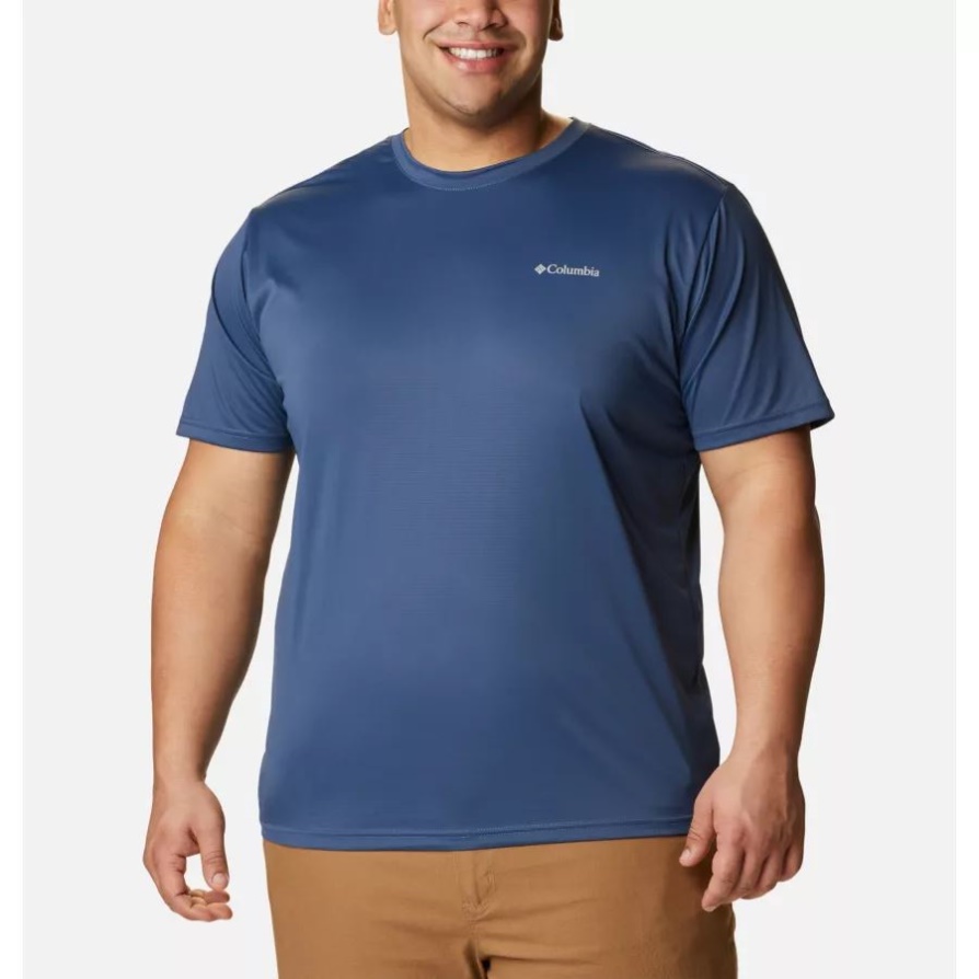 Columbia גברים Columbia Hike Crew חולצה עם שרוולים קצרים הר כהה גדול