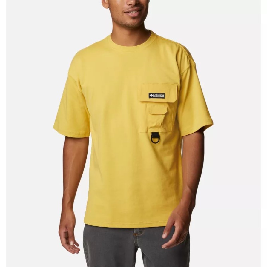 Columbia Men's Field Creek חולצת טריקו קז'ואל גולדן נאגט