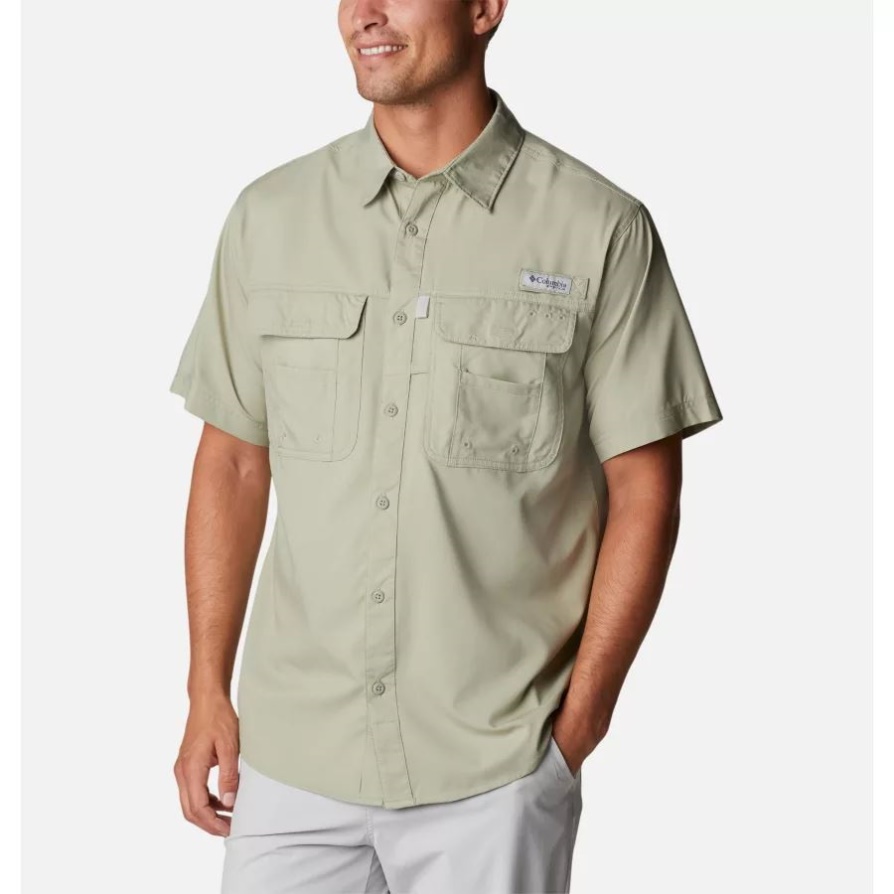Columbia גברים Pfg Drift Guide ארוג חולצת שרוולים קצרים ספארי