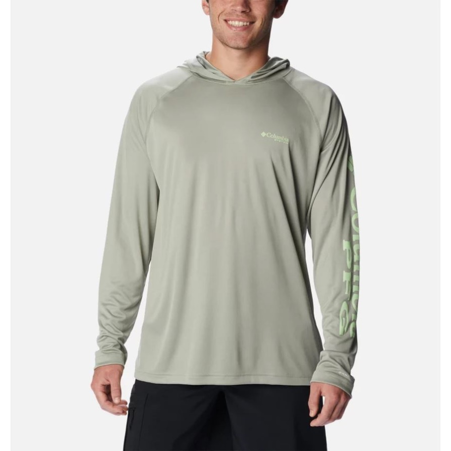 Columbia Men's Pfg Terminal Tackle Hoodie High Safari/key West Logo