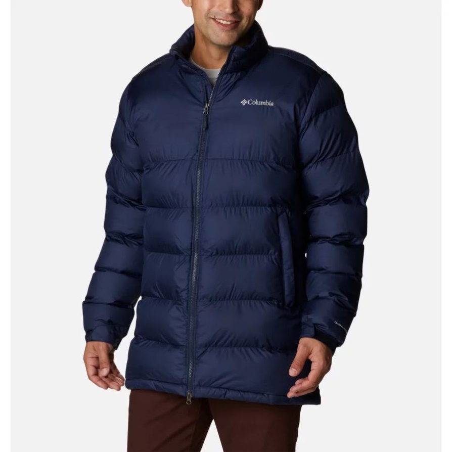 Columbia גברים Pike Lake Mid Puffer ז'קט קולג'י נייבי