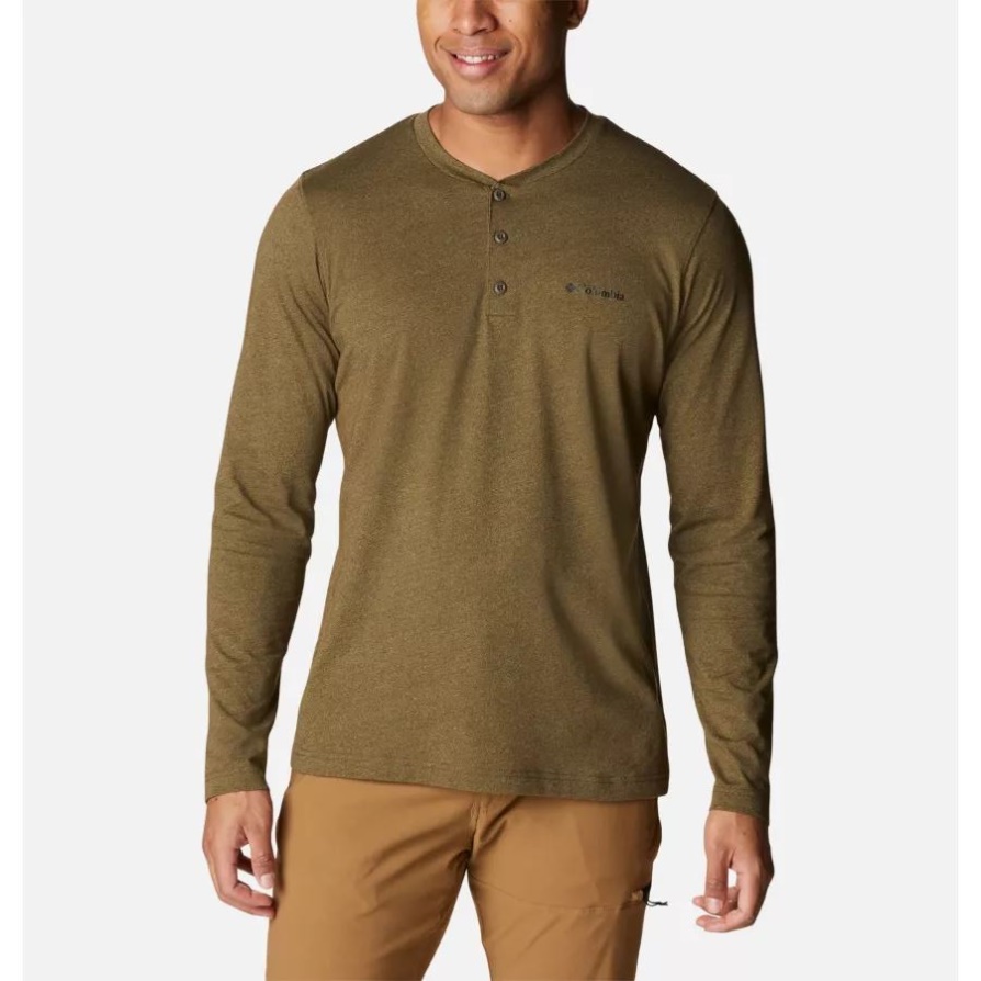 Columbia Men's Thistletown Hills Henley Green זית אברש
