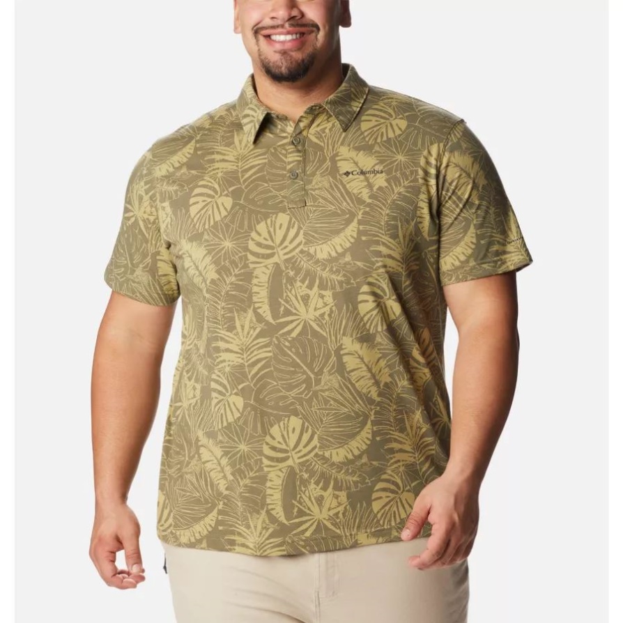 Columbia Men's Thistletown Hills פולו אבן גדולה קינג דקלים ירוקים