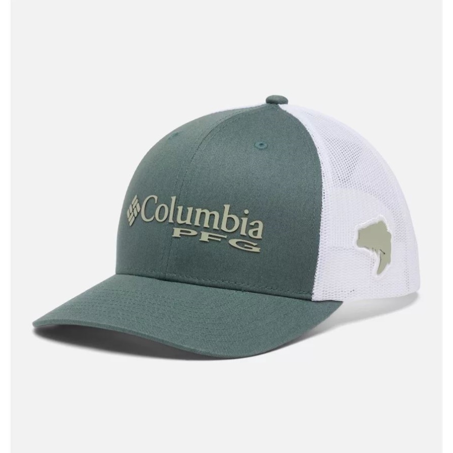 Columbia Metal/safari Pfg Logo Mesh Snapback כתר גבוה