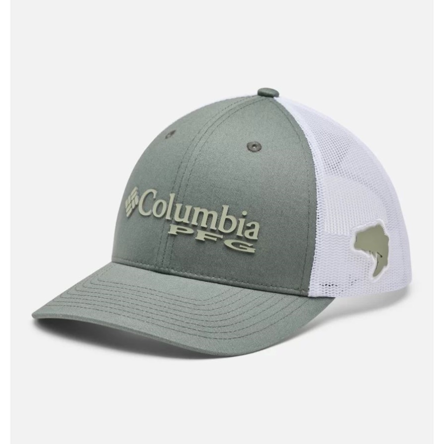 Columbia Metal/safari Pfg Logo Mesh Snapback Mid Crown