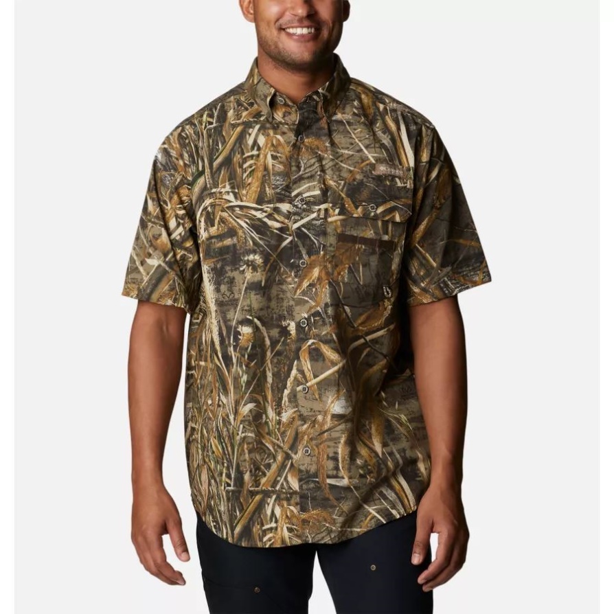 Columbia Realtree Max5 גברים Phg חולצה עם שרוולים קצרים