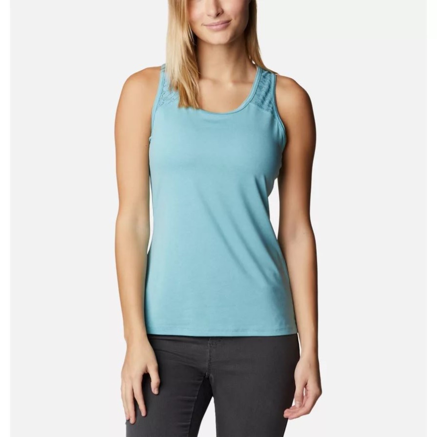 Columbia Sea Wave Heather Women's Peak To Point Ii טנק טכני