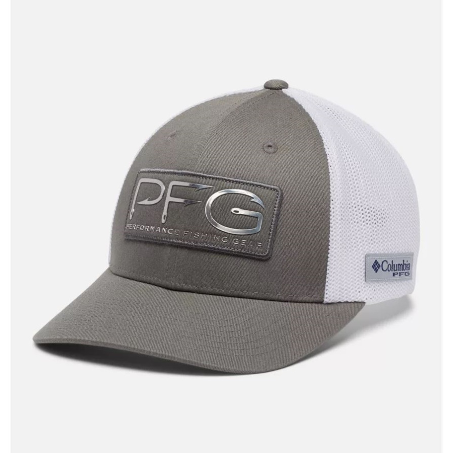 קולומביה טיטניום/כסף Pfg רשת כובע כדור אמצע כתר