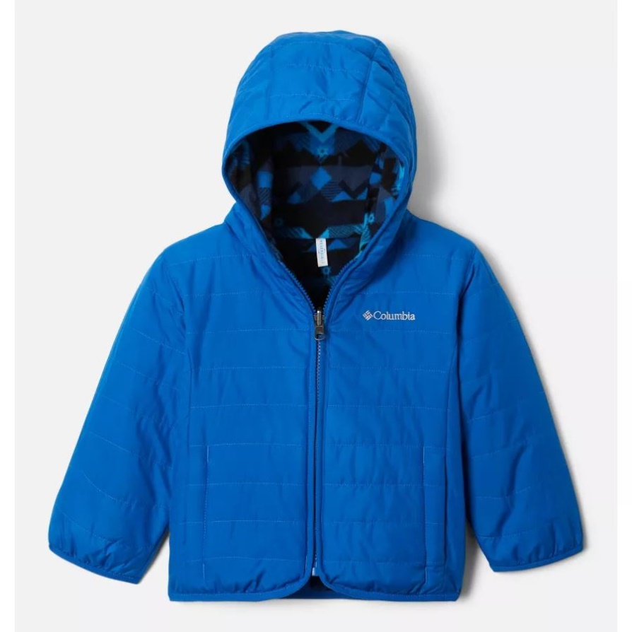 Columbia Toddler Double Trouble Jacket Reversible Indigo/coll Navy Checkpoint