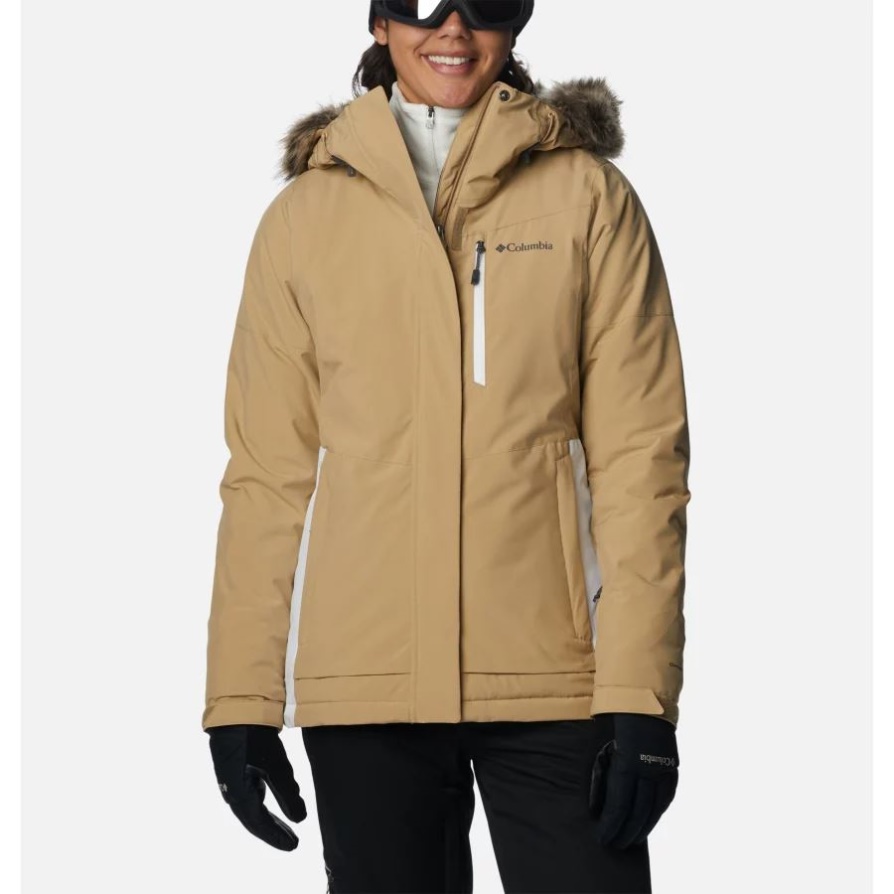 Columbia Women's Ava אלפיני ז'קט מבודד חוף/לבן