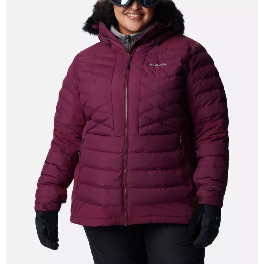 Columbia Women's Bird Mountain Omni-heat אינסוף ז'קט מבודד Marionberry